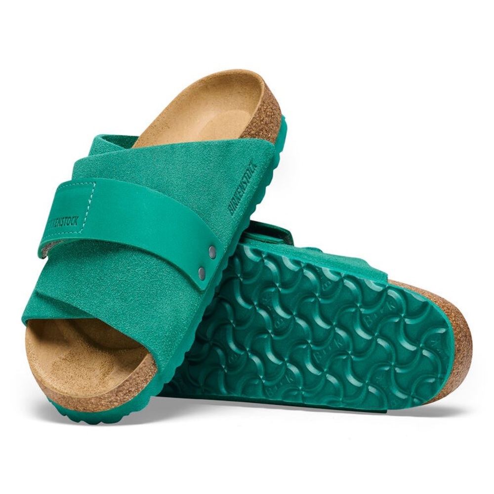 BIRKENSTOCK Kyoto Nubuck/ Suede Leather in Dark Teal. Size 8. NEW IN BOX